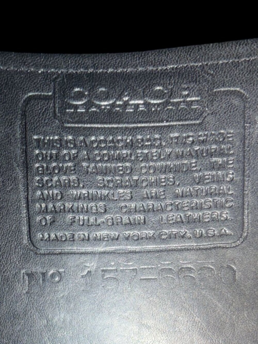 VTG Coach Camera Bag 9760 Black Leather Brass Crossbody Mid-80s NYC + Hang Tag - Picture 8 of 9